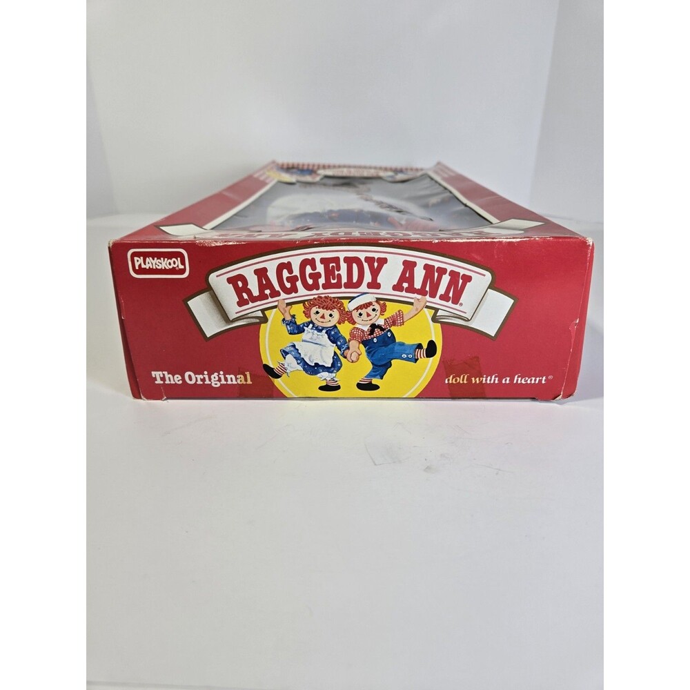 Playskool Hasbro RAGGEDY ANN 1989 The Original Doll w A Heart Doll 18" with Box - Picture 3 of 8